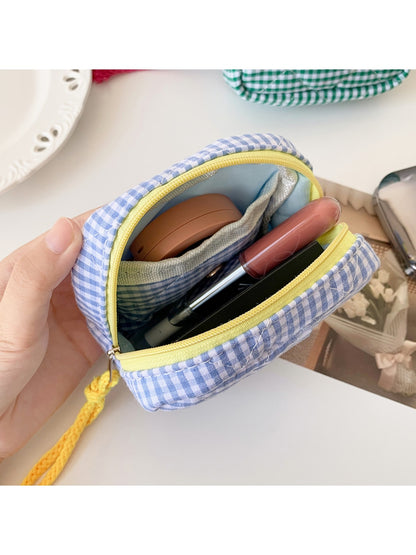 Cosbai Square Plaid Everyday Storage Zipper Pouch Bag product photo 2