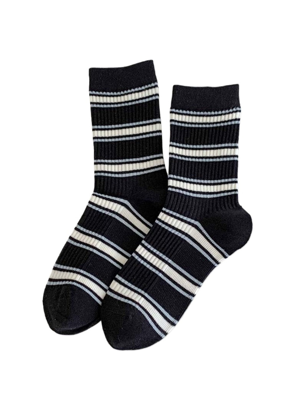 Rufia - Striped Sporty Mid-Calf Socks for Women