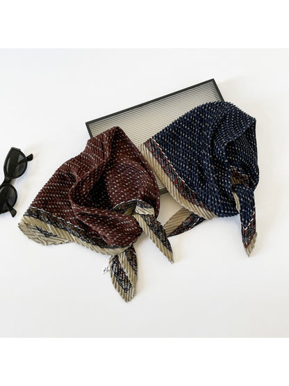 Scarvii - Micro Dot Pleated Scarf