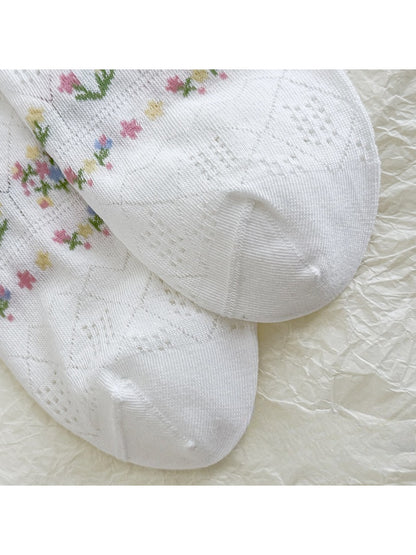 Rufia - Floral Mesh Ruffle Crew Socks product image 5