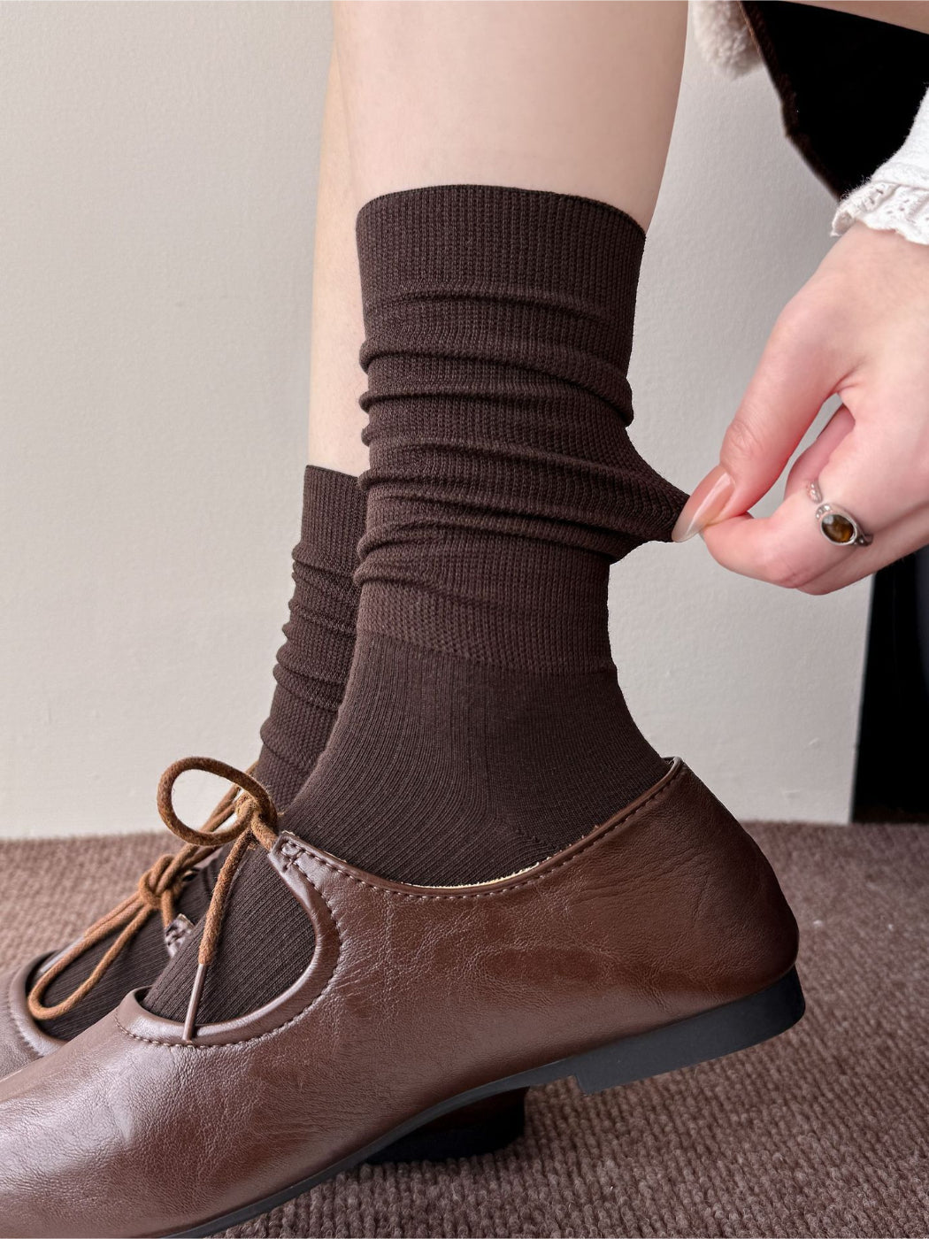 Rufia - Cozy Ribbed Crew Socks