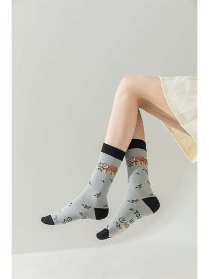 Rufia Playful Sloth Pattern Crew Socks product image 3