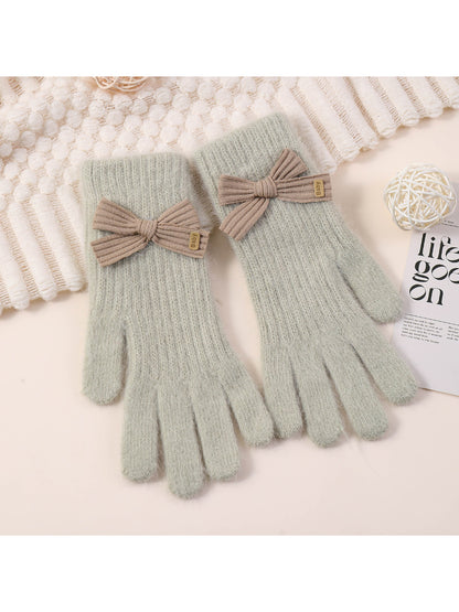 Gloving - Bow Detail Touchscreen Gloves