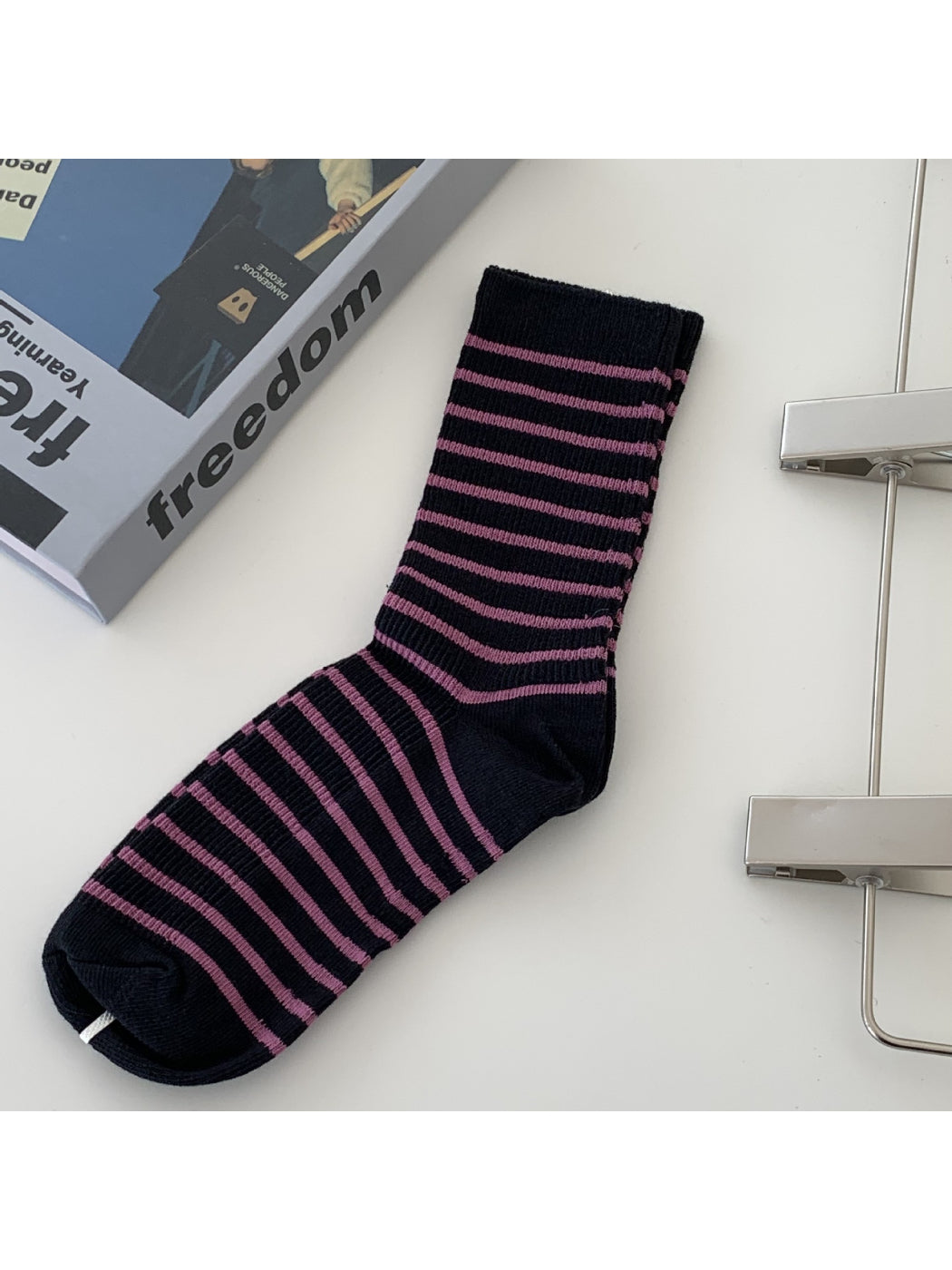Rufia - Playful Striped Crew Socks