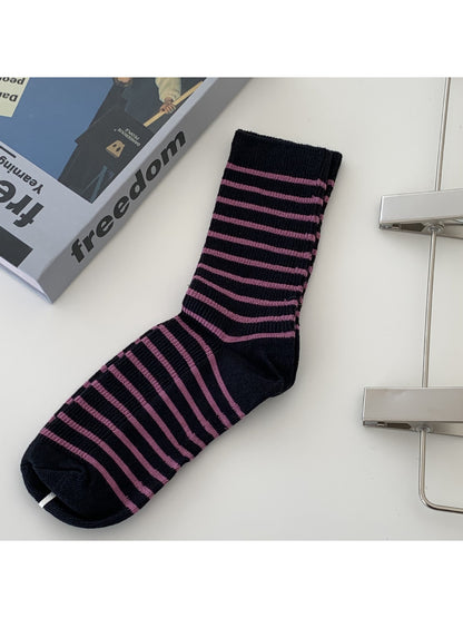 Rufia - Playful Striped Crew Socks