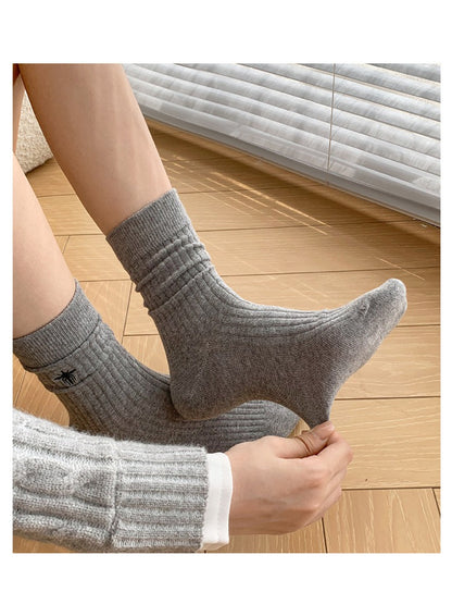 Rufia - Bee Embroidered Ribbed Crew Socks product image 9