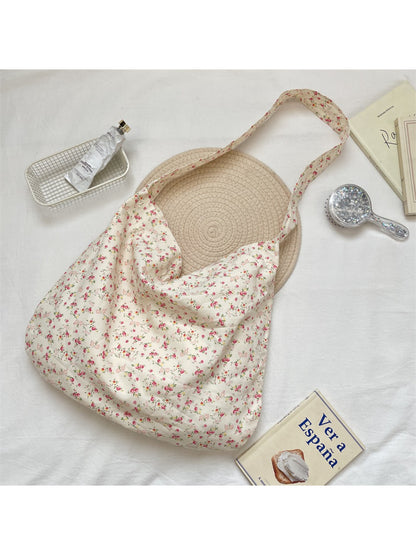 Cosbai - Small Floral Print Tote Bag