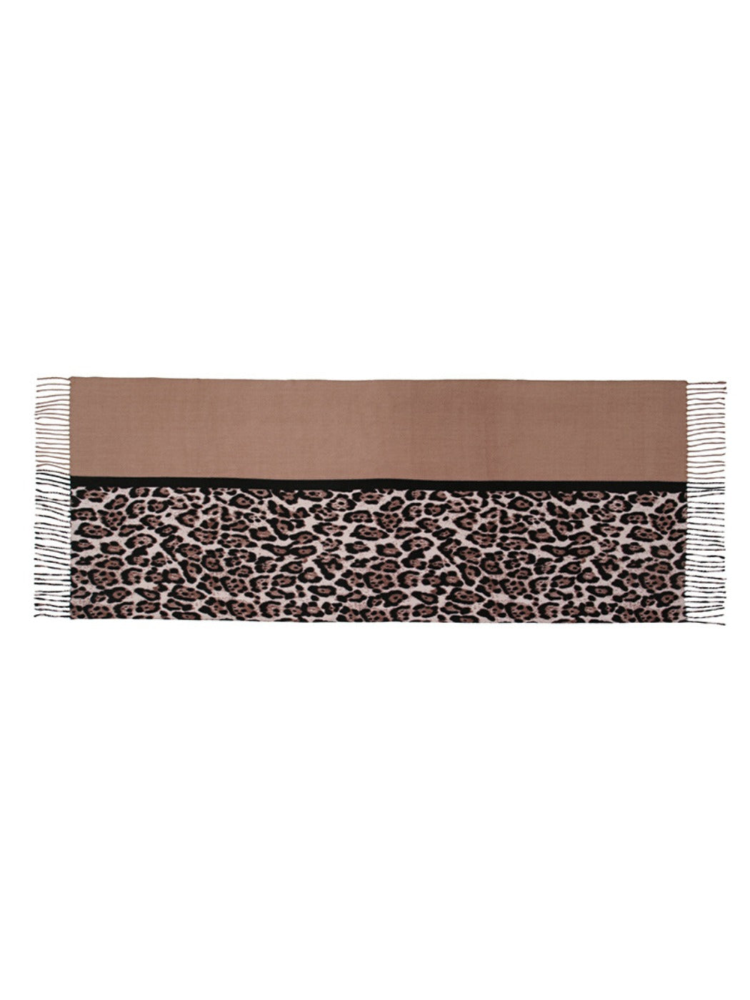 Scarvii - Leopard Print Tassel Winter Scarf