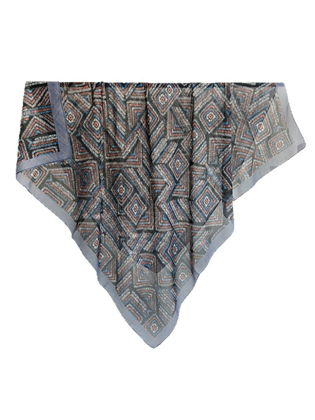 Scarvii Woven Diamond Grid Square Scarf