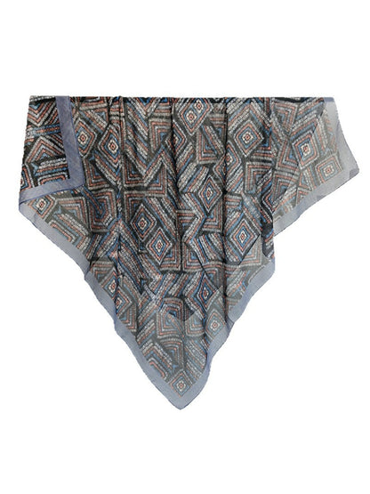 Scarvii Woven Diamond Grid Square Scarf