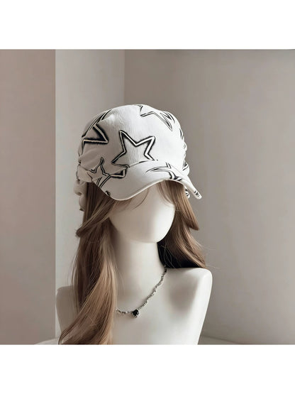 Haila - Punk Style Curved Brim Headscarf Cap