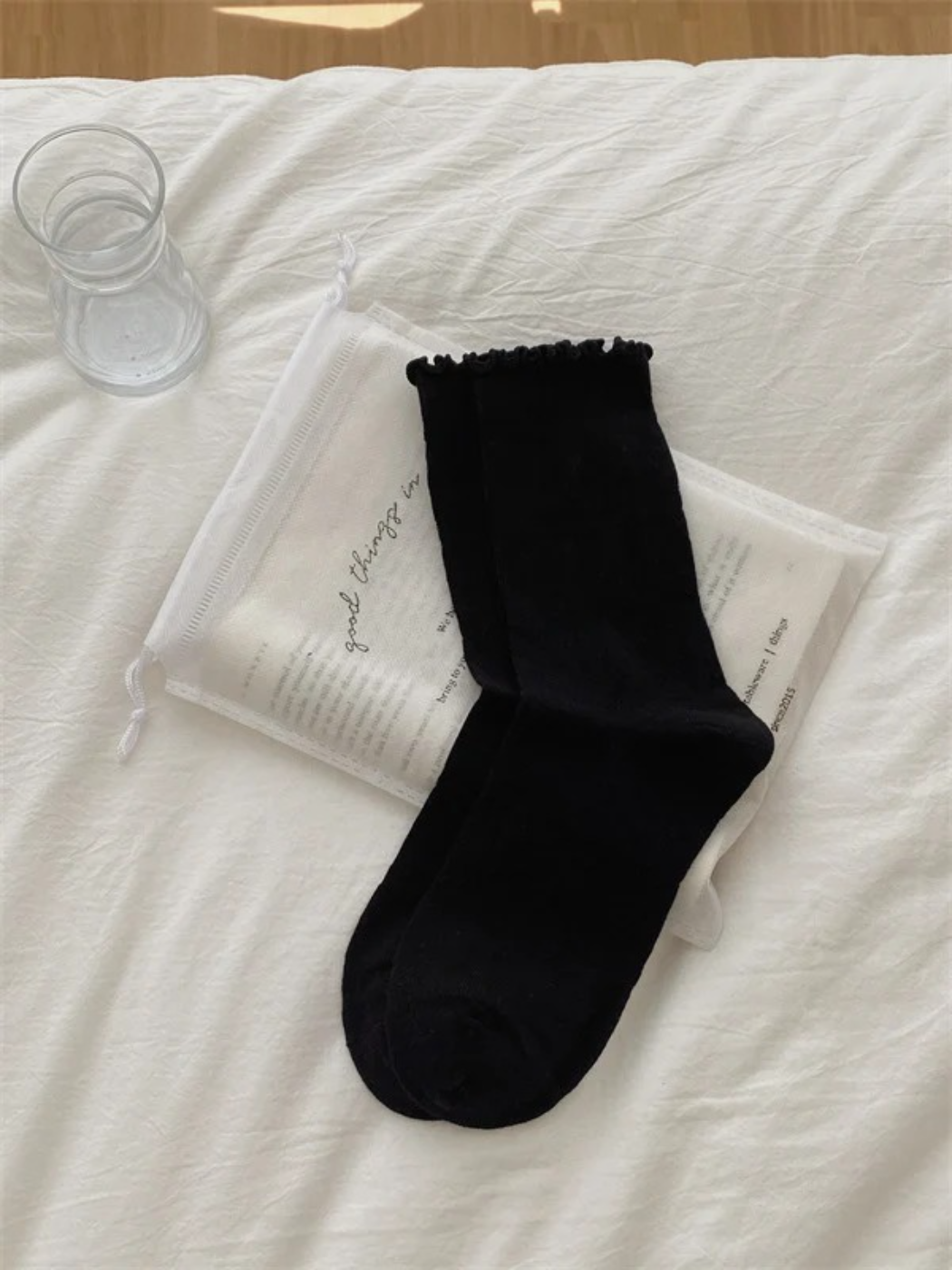 Rufia - Pointelle Ruffled-Cuff Socks