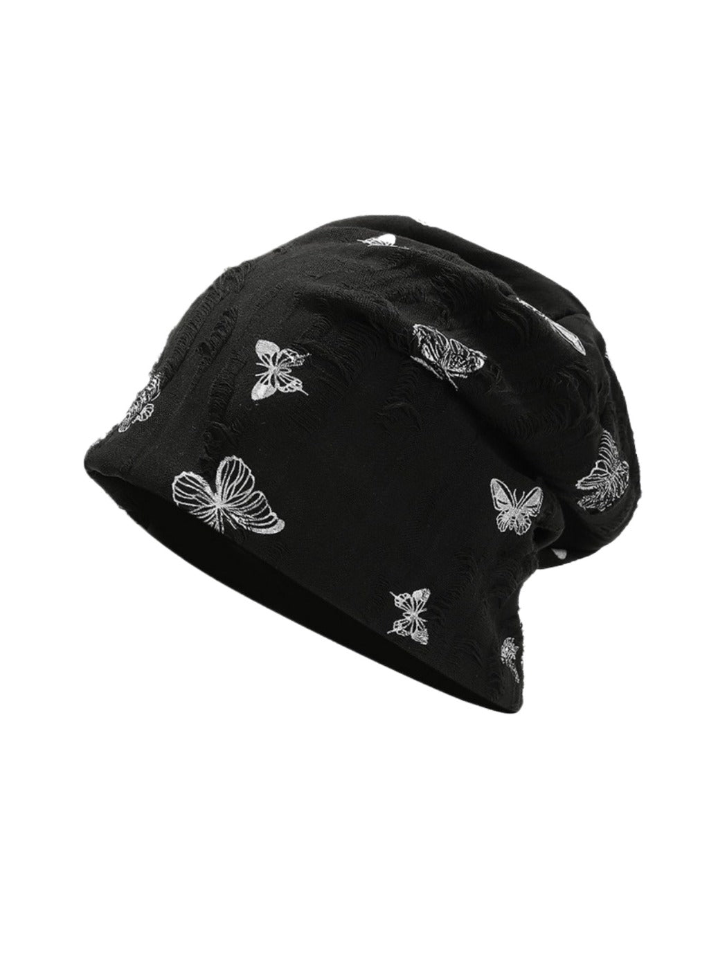 Haila – Butterfly Print Slouch Beanie