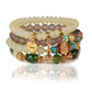 Bauai - 4-in-1 Stylish Charm Stackable Bracelet Set With Pendants