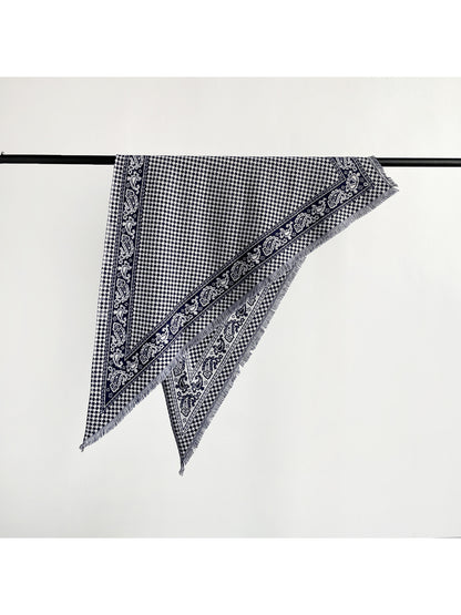 Scarvii - Houndstooth Paisley Triangle Scarf
