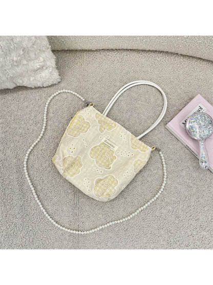 Cosbai - Embroidered Floral Mini Crossbody Bag