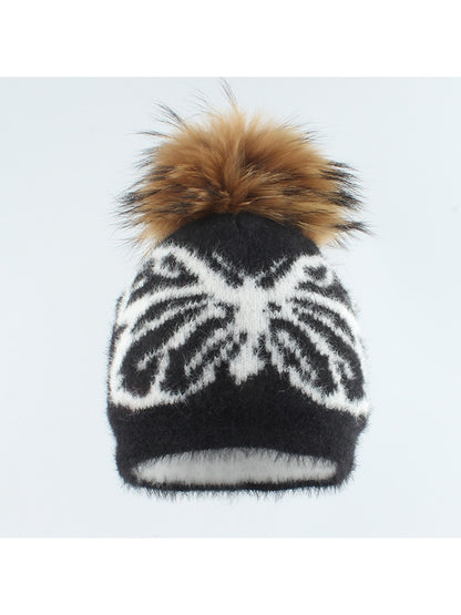 Haila - Winter Butterfly Pattern Beanie
