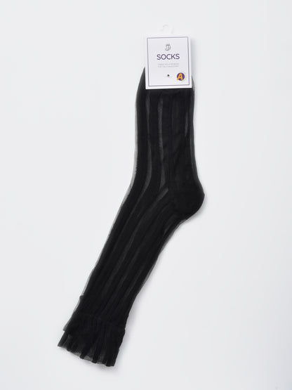 Rufia - Sheer Stripe Panel Crew Socks
