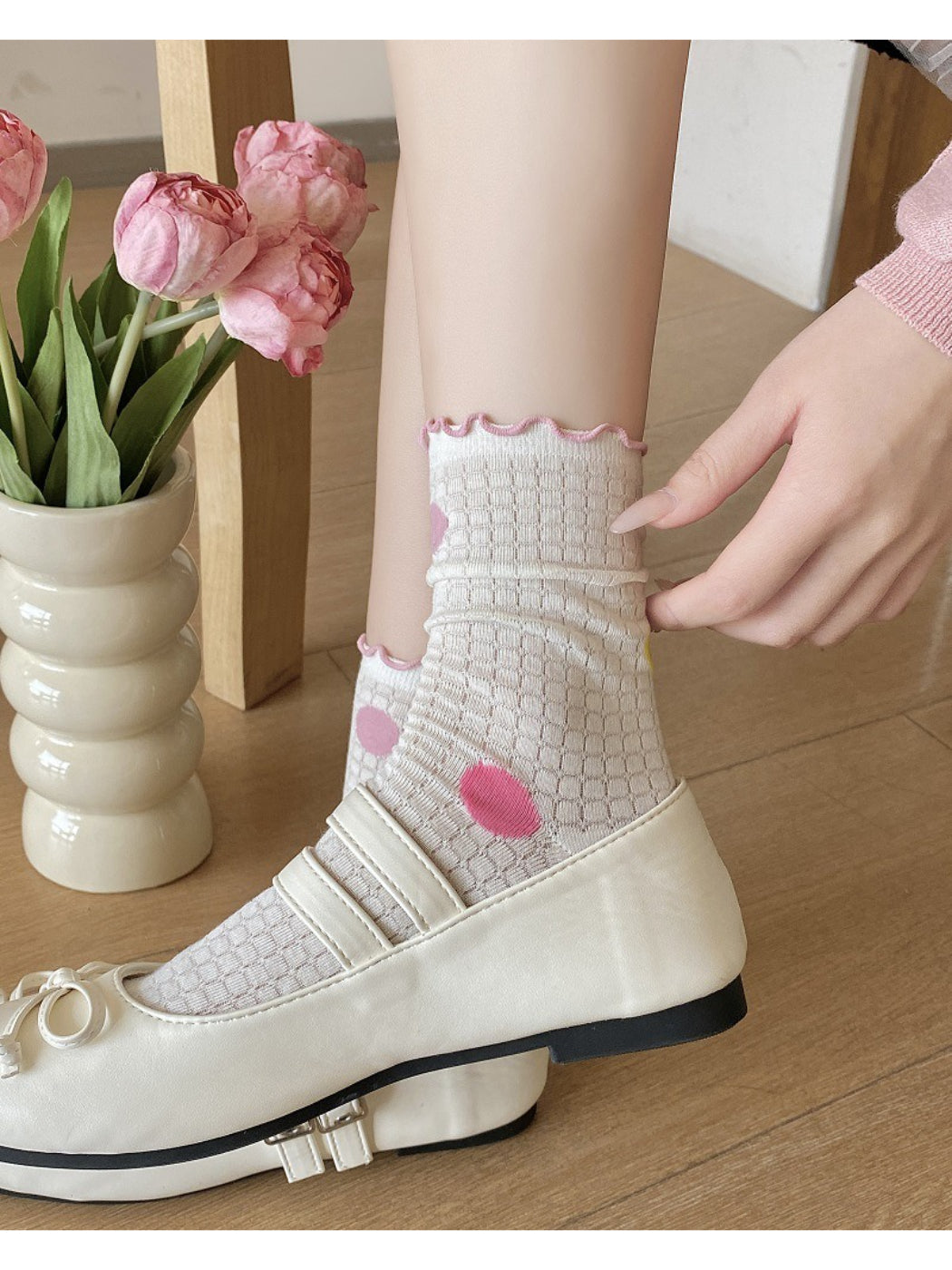 Rufia - Pastel Texture Mix Crew Socks