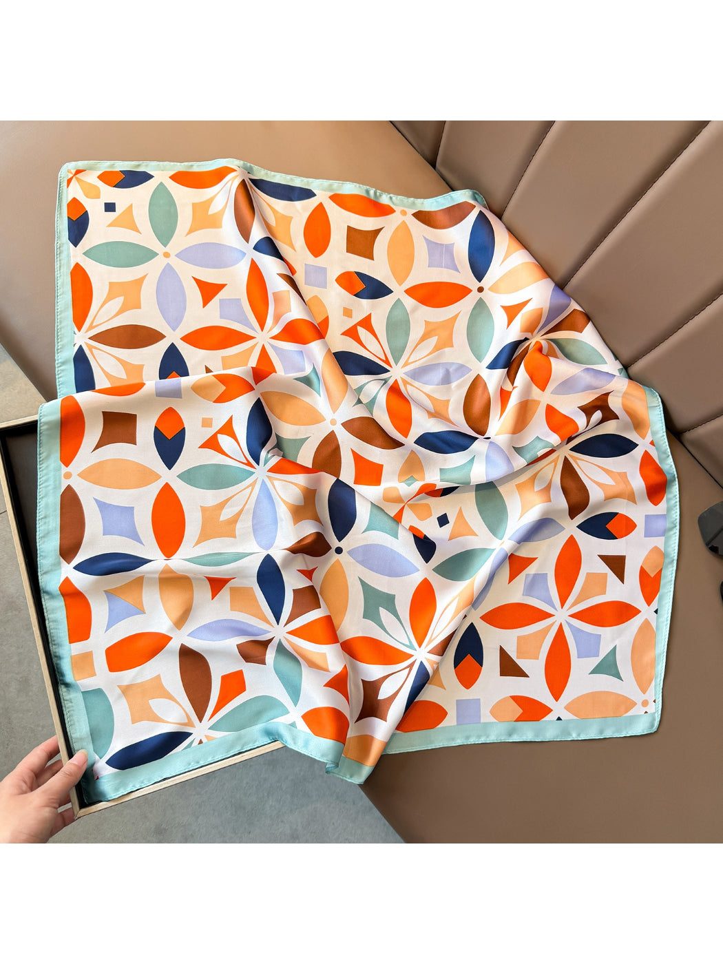 Scarvii Colorful Geometric Square Scarf