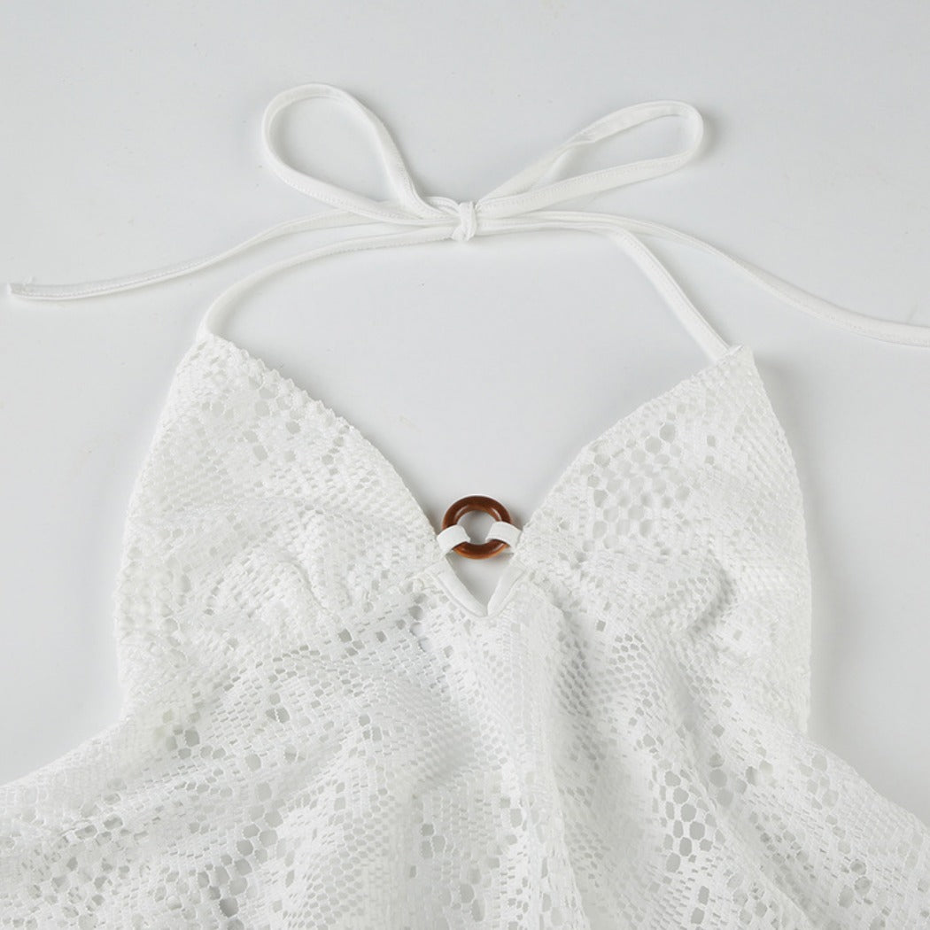 Vesty - Boho White Lace Halter Top - Sexy & Charm
