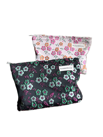 Cosbai - Makeup Bag & Pouch with Floral