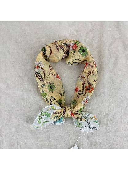 Scarvii Vintage Floral Border Square Scarf