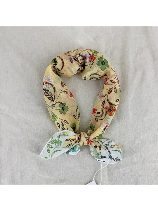 Scarvii Vintage Floral Border Square Scarf