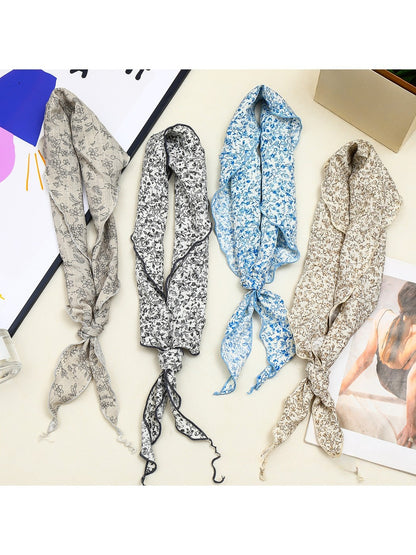 Scarvii - Chic Ditsy Floral Print Triangle Bandana