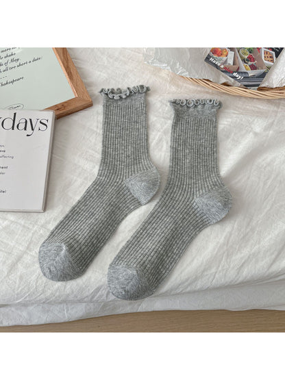Rufia - Classic Ribbed Ruffle Crew Socks product image 9