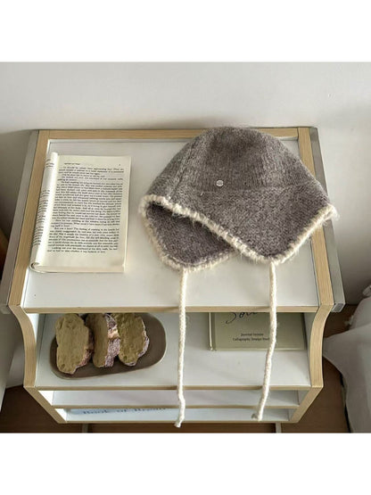 Haila - Fuzzy Patchwork Winter Beanie