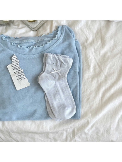 Rufia - Sweet Bow Polka Dot Ankle Socks