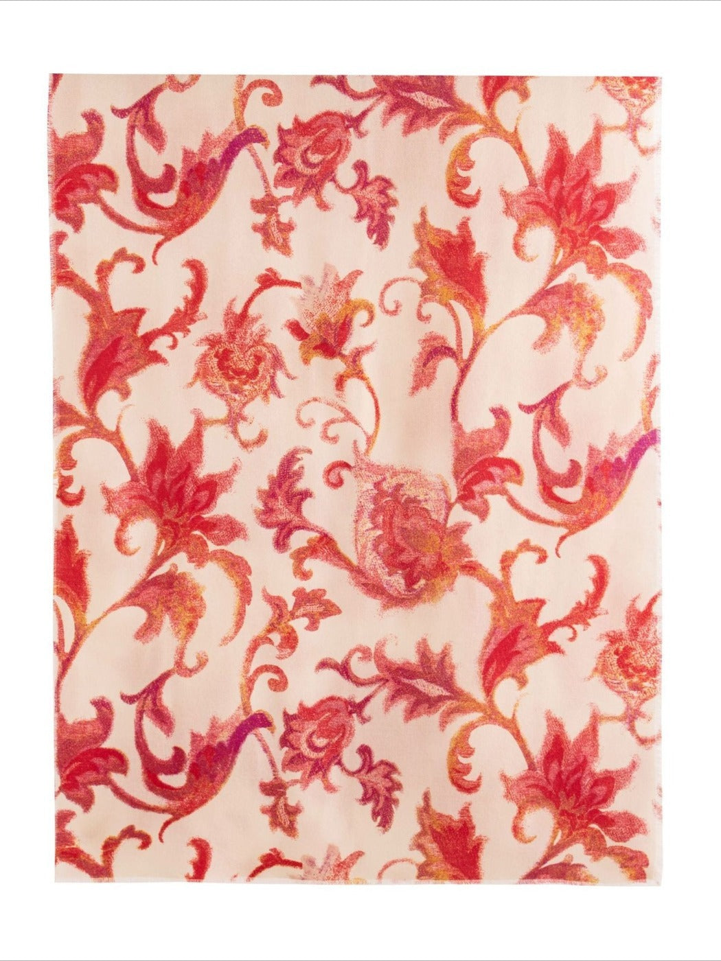 Scarvii - Red Flower Print Scarf & Shawl