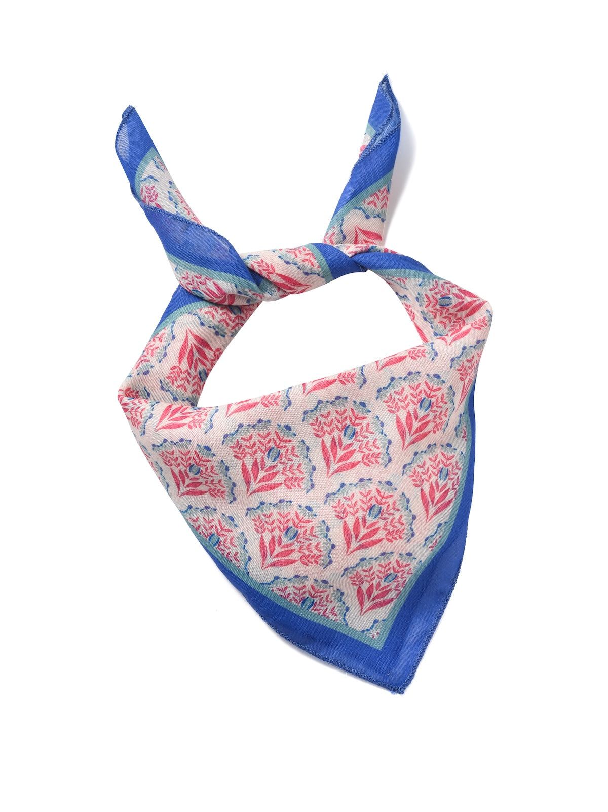 Scarvii - Vintage Classic Floral Print Square Scarf Bandana