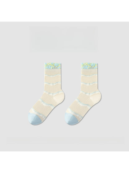 Rufia - Cute Artistic Patterns Crew Socks