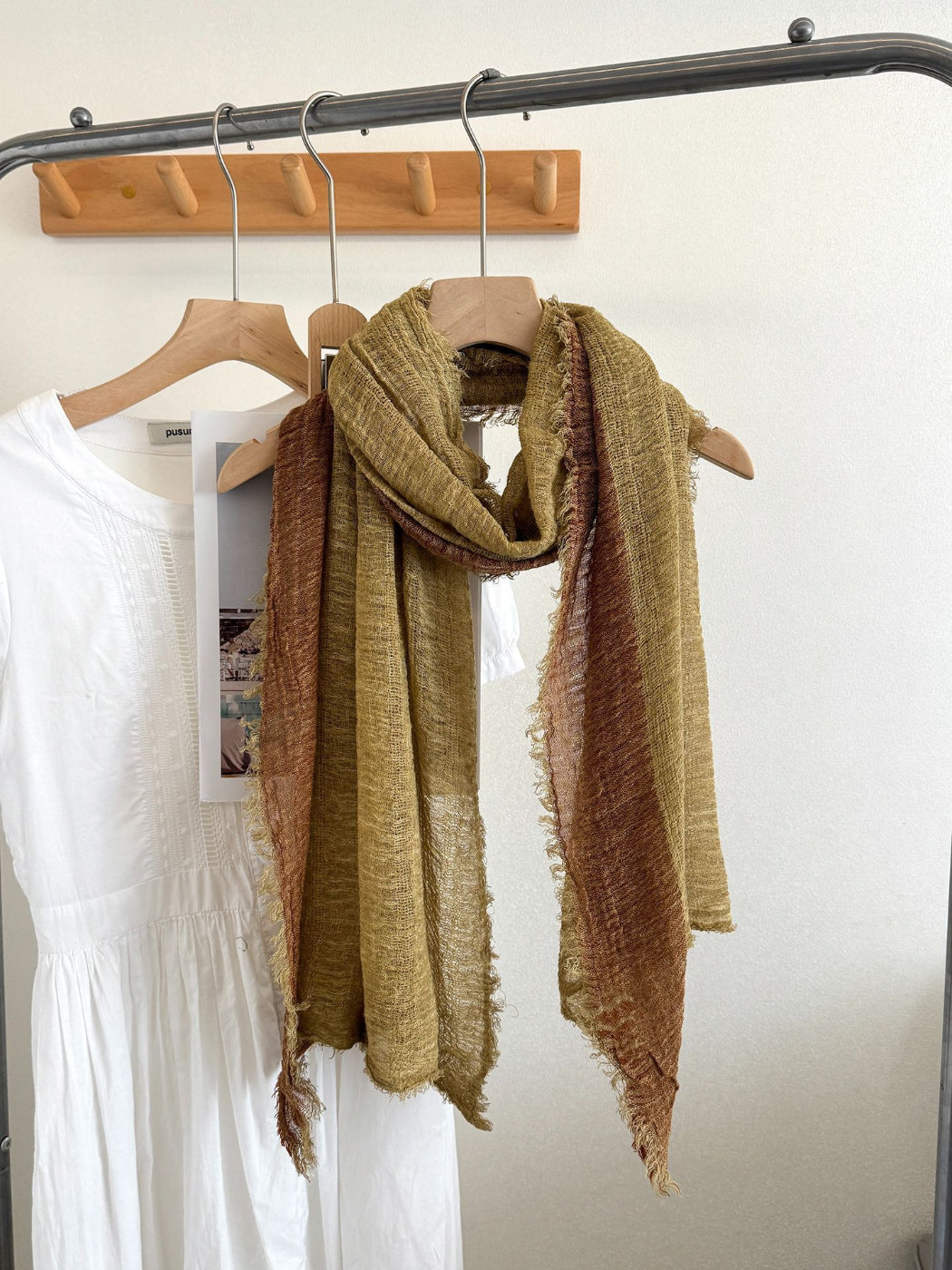 Scarvii - Fringe Edge Woven Long Scarf