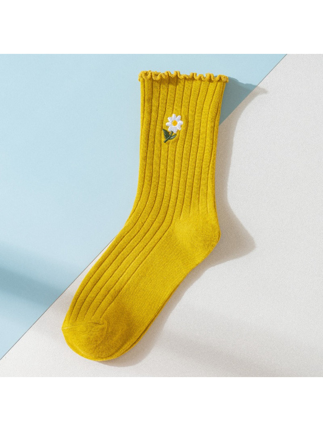 Rufia - Floral Daisy Detail Soft Ribbed Crew Socks product image 8