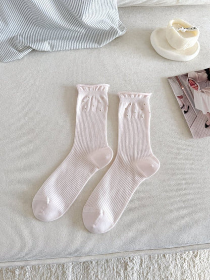 Rufia - Subtle Dot Ribbed Crew Socks product image 6