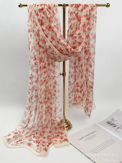 Scarvii - Floral Print Scarf & Shawl