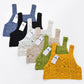 Front view of Crosa vintage crochet camisole tank top in cream color