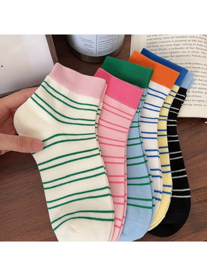 Rufia - Classic Striped Casual Ankle Socks