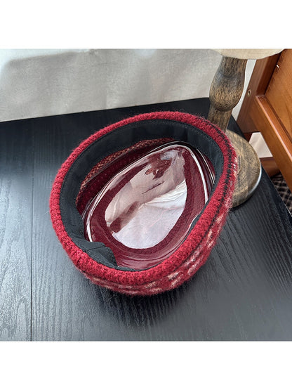 Haila - Brimless Round Crown Knitted Beret Hat
