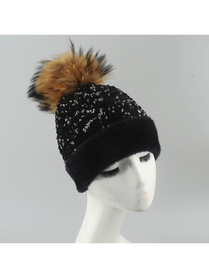 Haila - Women's Pom Pom High Crown Knit Beanie