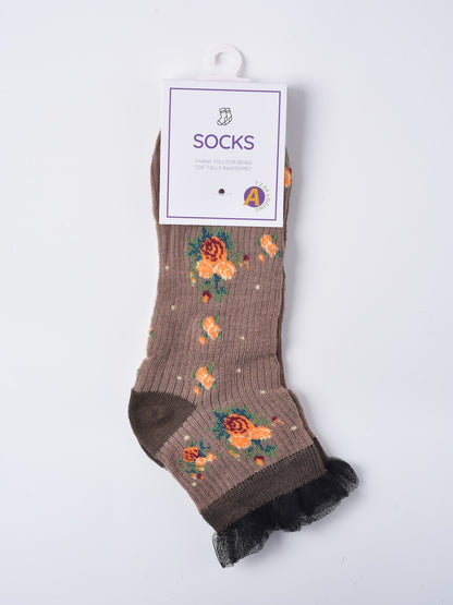 Rufia - Floral Lace Ankle Socks – 5 Colors