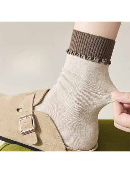 Rufia - Clean Ribbed Knit Crew Socks