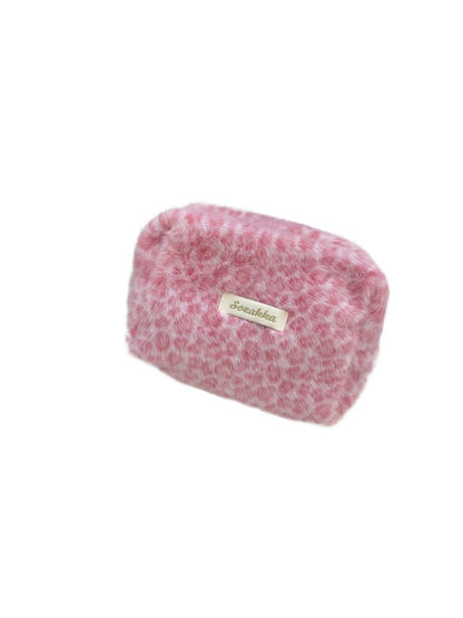 Cosbai – Leopard Plush Makeup Pouch