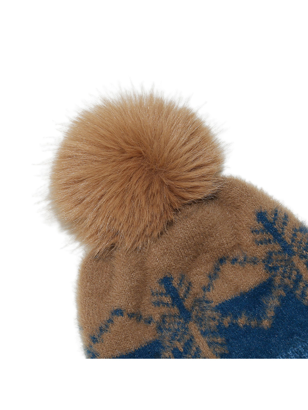 Haila Snowflake Knit Pom Pom Beanie