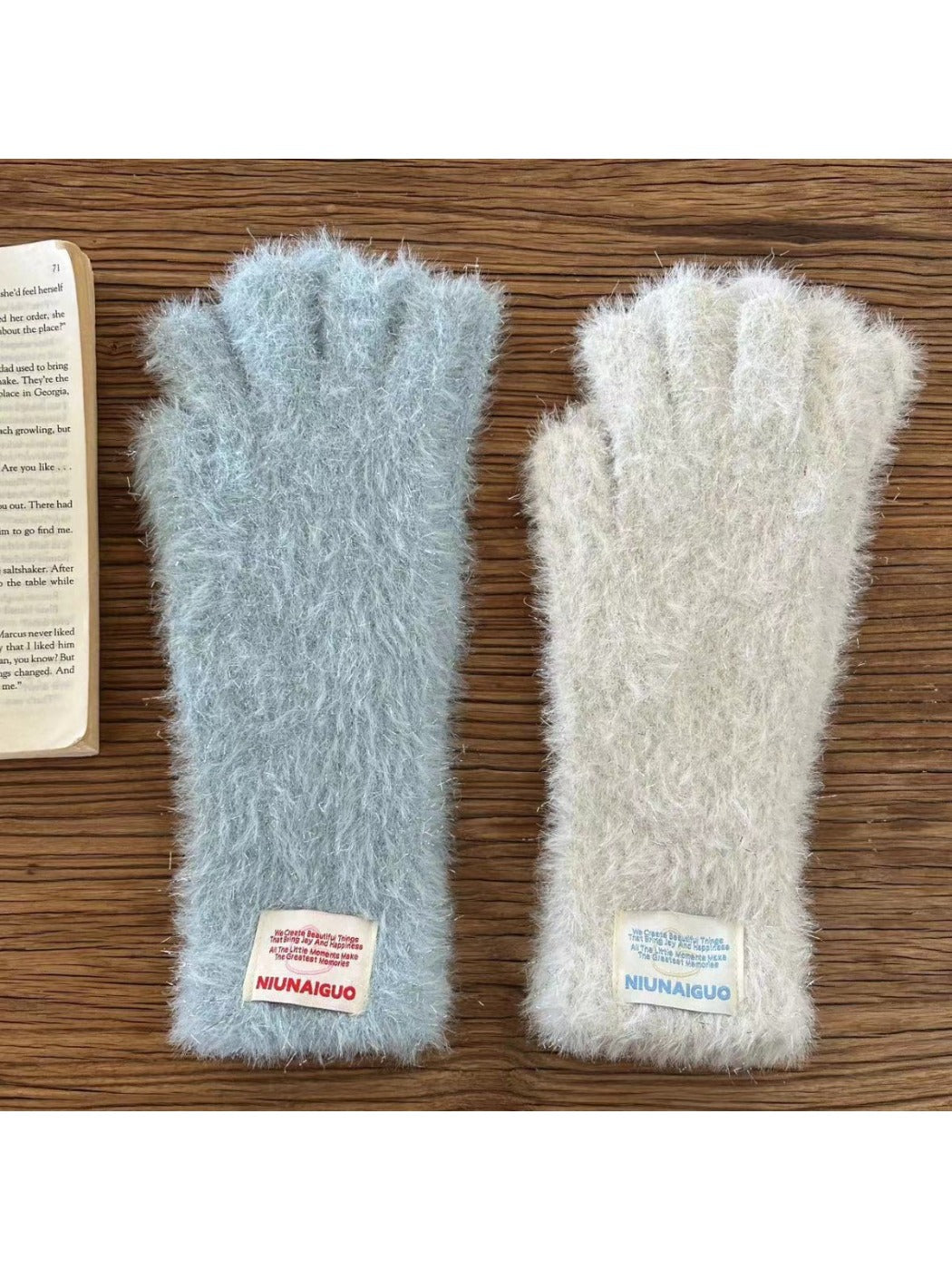 Gloving - Sparkly Fingerless Gloves with Letter Patches & Touchscreen