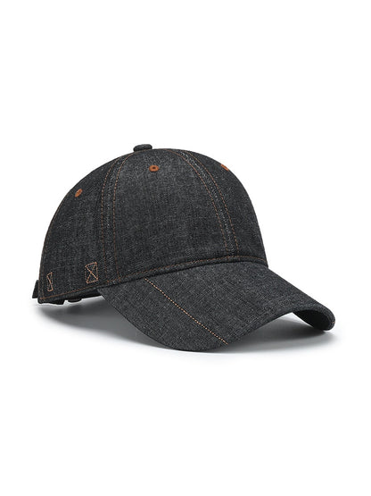 Haila - Adjustable Curved Brim Solid Color Cap