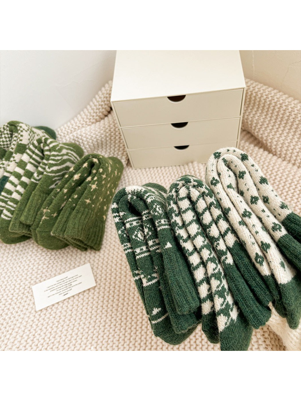 Rufia - Forest Pattern Crew Socks